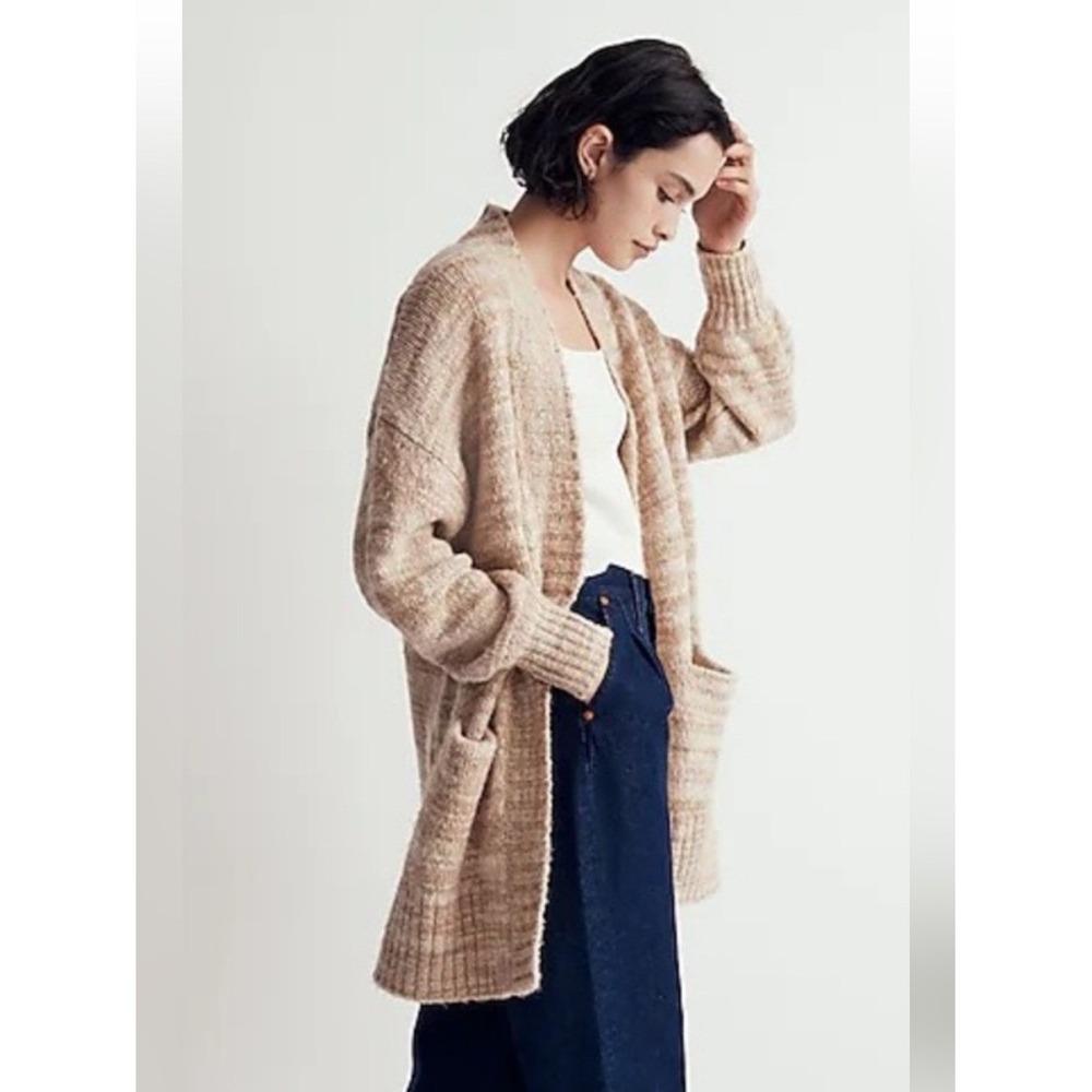 Madewell Space-Dye Long Cardigan Sweater Large